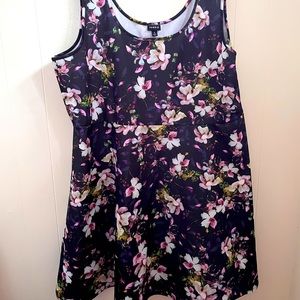 Torrid Black Floral Tank Dress